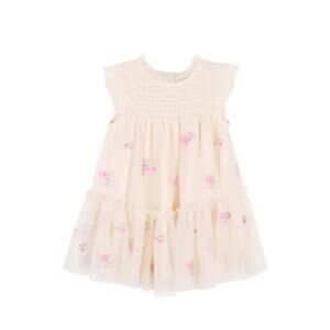 Zunie Baby Girl Pink Floral Special Occasion Dress Size 18m